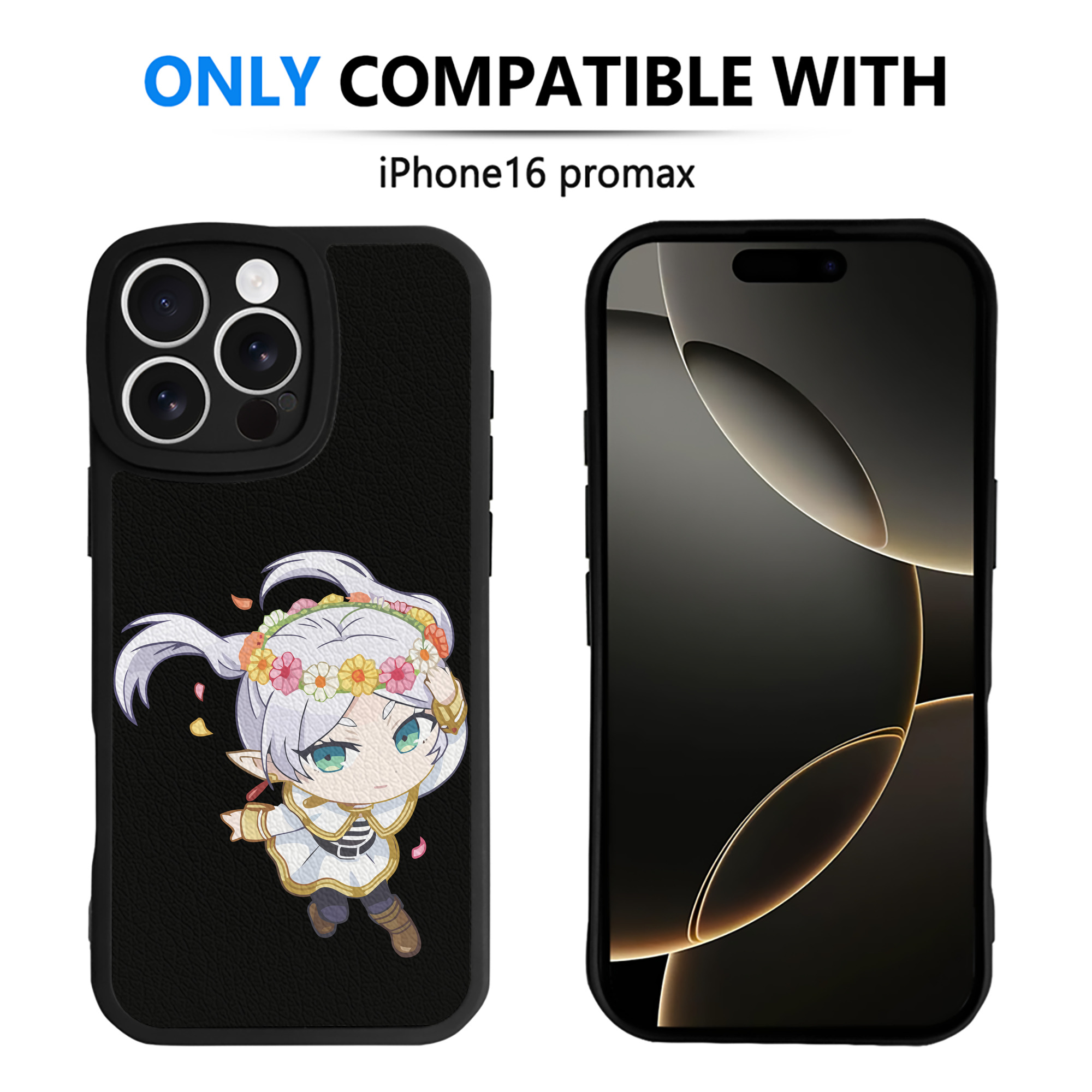 （画像用） 葬送のフリーレン Frieren 【iPhone 16シリーズ対応】シリコンスマホケース（レザー調） 材質：シリコン